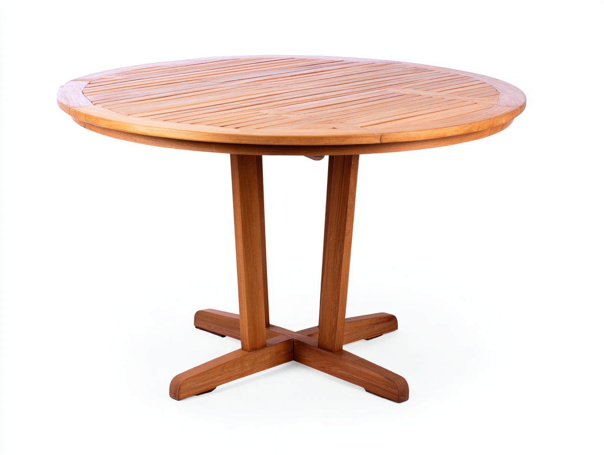 Tavolo da giardino - Teak - 120x120x75 cm - Teak naturale - Base a croce