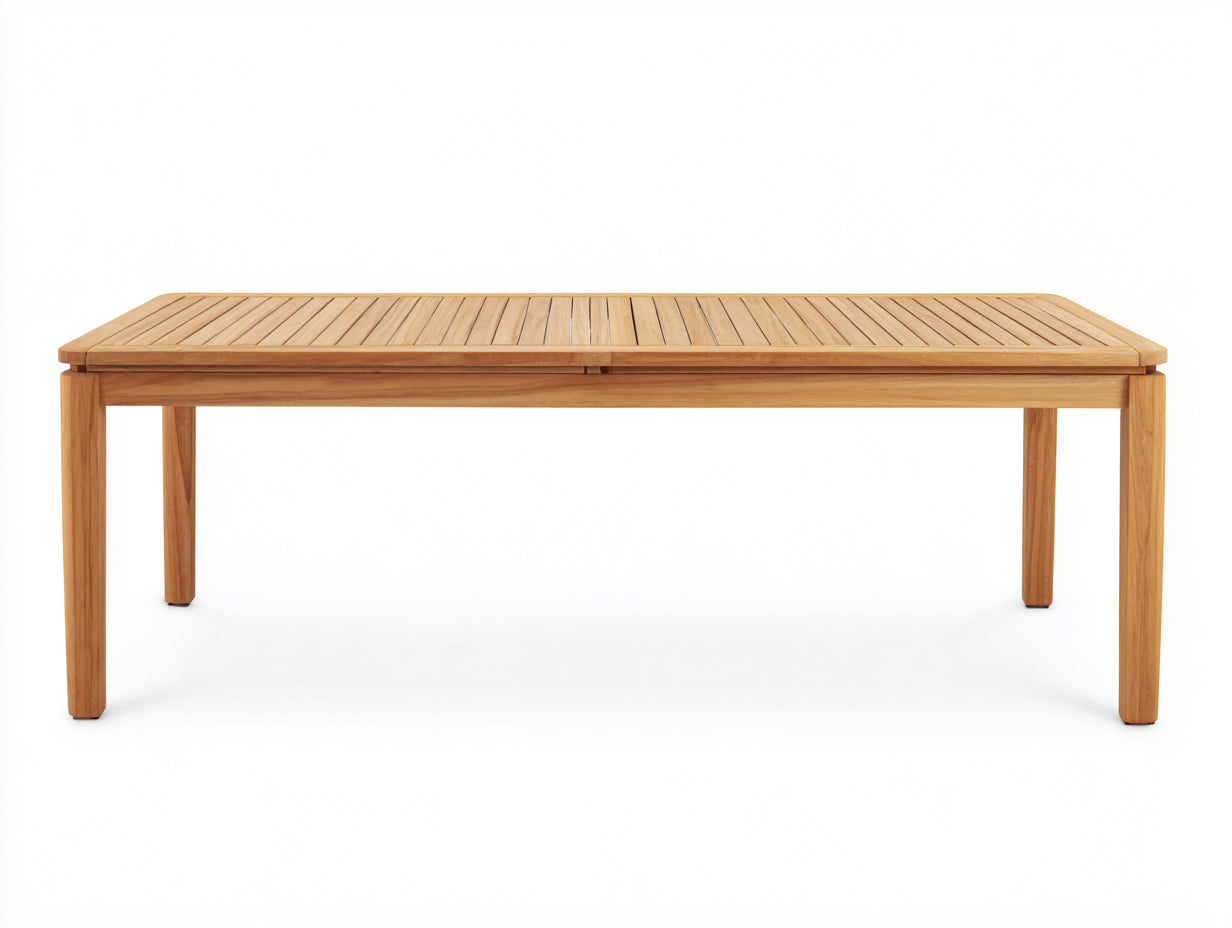 Tavolo da giardino - Teak - 180x90x75 cm - Teak naturale - Design a doghe