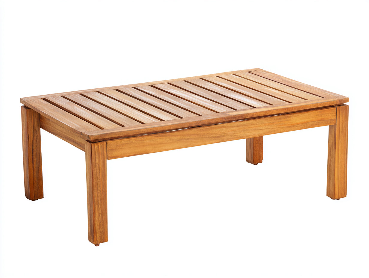 Tavolo da giardino - Teak - 125x65x46 cm - Teak naturale - Linea moderna