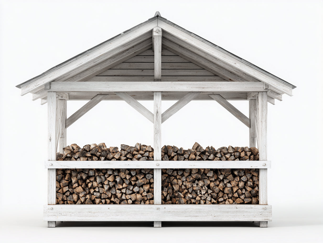 Portalegna-Legno-245x86x198 cm-Bianco-Grigio-Tradizionale con doppio vano