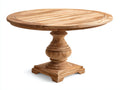 Tavolo da giardino - Teak - 135x135x76 cm - Teak naturale - Base scolpita