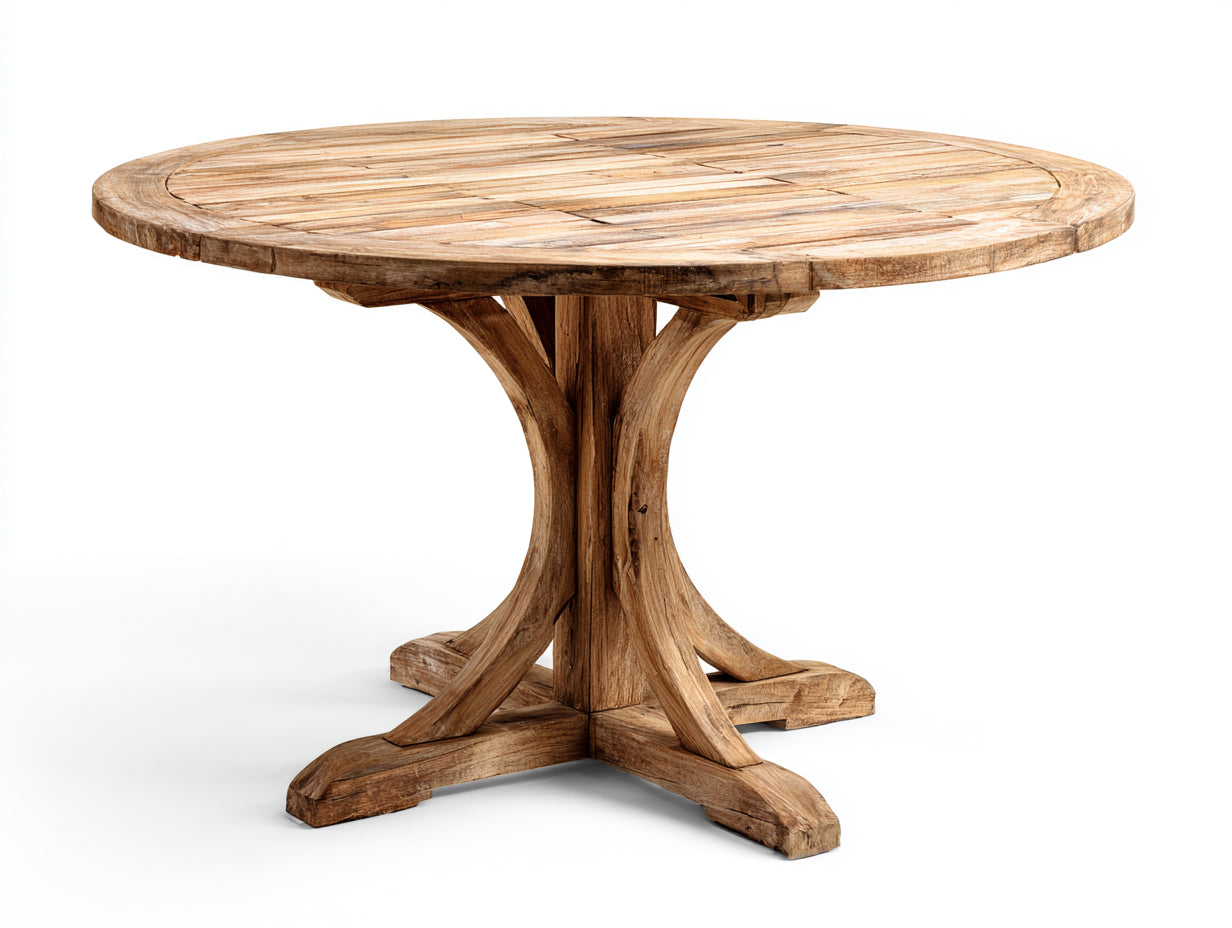 Tavolo da giardino - Teak - 125x125x75 cm - Teak naturale - Stile rustico
